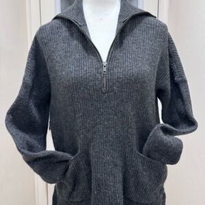 Madewell Glenbrook Merino Wool Blend Half-Zip Sweater